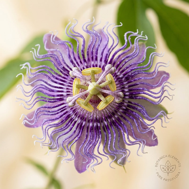Passion flower bloom, macro